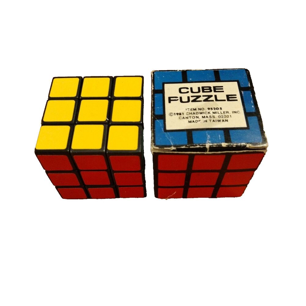 Chadwick Miller Cube Puzzle 95205 VTG 1984 Twist Color-Match 3x3x3 w/Box Taiwan